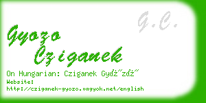 gyozo cziganek business card